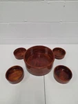 Vintage Mcm Solid Wood Salad Serving Set Large 12 + 4 Small. Fixed Price $42.49.