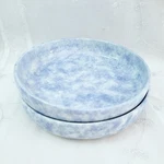 Set Of 2 Oneida Studio Pottery Light Blue 7" X 1.5" Porcelain Bowl Tapas Dish. Fixed Price $45.00.