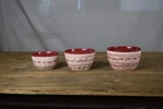 Temp-tations By Tara Old World Cranberry Red Nesting Mixing Bowls Set Of 3. Fixed Price $22.74.