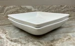 White Square Coupe Individual Pasta Bowls. The Cellar. Porcelain. Set Of 2. New.. Fixed Price $34.99.