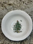 Spode Christmas Tree Round Embossed Scalloped Serving Bowl 8" Nib. Fixed Price $29.75.