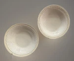 Linen Closet Weave Lenox 9" Individual Pasta Bowls Of 2 Cream Ivory. Fixed Price $30.00.