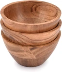 Handmade Acacia Wood Bowl Set Of 3 For Nuts, Candy, Appetizers (5" X 2.75"). Fixed Price $27.99.