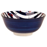 Set Of 4 8 Inch Blue Cabana Stripes With Cherries Bowl. Fixed Price $49.95.