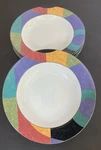 Mikasa California Currents Bowls Set Of Soup Salad Replacement M5101. Fixed Price $30.00.