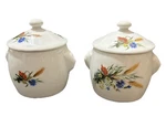 2 Vtg Bia Cordon Bleu Porcelain Lidded Sugar Bowls Made France Farmhouse. Fixed Price $20.87.
