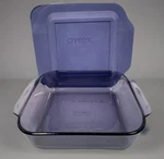 Pyrex 222 Amethyst Purple Glass 8X8 Square Baking Dish W/ Lid Quart Usa. Fixed Price $24.99.