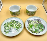 Laurie Taste Seller By Sigma 2 Soup Bowls/cups & Salad Plates Made In Japan. Fixed Price $25.00.