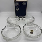 Mikasa Satin Rose Bowls Set Of 4 Original Walther Kristallglas Crystal Glass Vtg. Fixed Price $29.99.