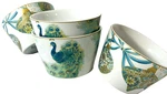 222 Fifth Lakshmi Appetizer Bowl Set 7/8 X 4.5 Holiday Porcelain. Fixed Price $27.00.