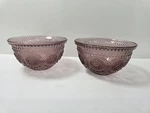 Pioneer Woman 2 Adeline Fruit Dessert Bowls Plum Retired Embossed Glass Nwt 13OZ. Fixed Price $25.99.