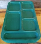 Cambro 6 Compartment Cafeteria Tray School Day Care Lunch Green PS1014 LOT7. Fixed Price $34.92.