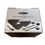 Kitcheneered 24PC Ramen Serving Set Melamine Bowls Spoons Chopsticks New. Fixed Price $39.99.