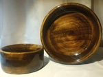 Handcrafted Spun Stacked Medium Small Set Of Wooden Bowls. Fixed Price $34.99.