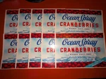 Lot Of Ocean Spray Cranberries Wisconsin Searles Jumbos Crate Label 10" X 7". Fixed Price $16.90.