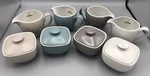 Nambe Pop Stoneware Collection Creamer & Sugar Bowl Set Choice Of Color. Fixed Price $19.97.