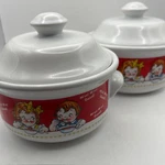 1998 Campbell's Soup Kids Lidded Bowls Set Of 2 Houston Harvest Vintage Retro. Fixed Price $17.99.