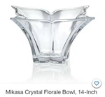 Mikasa Florale Crystal. Fixed Price $80.00.