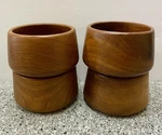 Set Of 4 Vintage Teakwood By Styson Salad Bowls 5 In.. Fixed Price $19.95.
