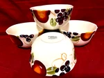 Better Homes & Gardens Bella Set Of 4 Cereal/soup Bowls 6" Apple Pear Grapes. Fixed Price $49.95.