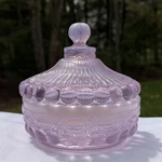 Mosser Pink Opal Eye Winker Glass Candy Dish / Trinket. Fixed Price $54.00.