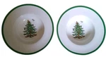 Nwt (set Of 2) Spode Christmas Tree Collection Rimmed 10" Pasta Bowl Green. Fixed Price $37.28.