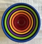 Ghp Gourmet Home 6 Piece Nested Melamine Mixing Multicolor Bowl Set. Fixed Price $34.99.