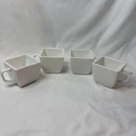 10 Strawberry Street Whittier Squares Collection Porcelain Cups 4OZ. Fixed Price $11.90.
