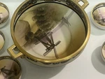 Vintage Morimura Hand Painted Nippon Matte Wind Mill Scene Nut Bowl Set. Fixed Price $25.50.