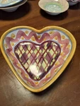 Mackenzie-childs Piccadilly Heart Bowl, 9 In, Discontinued Pattern. Fixed Price $250.00.