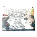 Godinger Crystal Footed Pedestal Bowl Shannon Arabella Snowflake Clear Serving. Fixed Price $14.97.