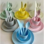Ikea Kalas Plastic Rainbow Colors Set Of 6 Bowls & Plates New Sealed. Fixed Price $25.99.