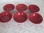 Pier 1 Festivale -made In Japan-burgundy/dark Red- 6 3/4" Cereal Bowls -set Of. Fixed Price $55.79.