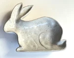Creative Co-op Light Gray Bunny Rabbit Shape Dish Stoneware 5" X 4". Fixed Price $7.50.