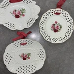 3PC Of Formalities By Baum Bros Victorian Rose Trays Plates. Fixed Price $29.99.