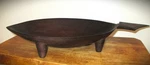 Pacific Vintage Fijian Priest's Oil Dish Bowl #2 Kava Wood Carving 18" Length. Fixed Price $66.96.
