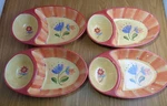 Pfaltzgraff Napoli Vegtable/chip & Dip Bowls Set Of 4. Fixed Price $35.00.
