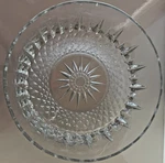 Arcoroc France "diamant" "starburst" Crystal Glass Serving Bowl #2. Fixed Price $15.00.
