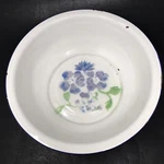 April Cornell Enamelware Basin Bowl Large Purple Blue Flowers Cottage Farm 12". Fixed Price $16.09.