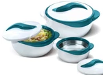 Pinnacle 3 Piece Thermo Dish Hot Or Cold Casserole Serving Bowls With Lids Tu.... Fixed Price $68.58.