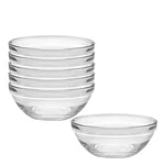 Duralex Made In France Lys Stackable Glass Bowl, Set Of 6. Fixed Price $26.95.