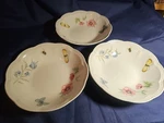 Lenox Butterfly Meadow Flutter Fruit Salad Bowl White Porcelain Floral 3PC. Fixed Price $16.20.