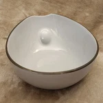 10.5" Revol Equinoxe France Porcelain Blue-gray Serving Bowl/finger Hold. Fixed Price $39.98.