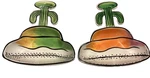 Set Of 2 Hand Painted Ceramic Cactus Dip Bowls Southwestern Desert Serving Dish. Fixed Price $22.99.