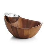 Nambe Harmony And Dip Server Chips Salsa Serving Dish Salad Bar .... Fixed Price $138.72.