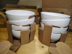Dowan 10 Oz Bowls (set Of 8) White Ceramic 4.25" Oven/dishwasher/microwave Safe. Fixed Price $19.99.