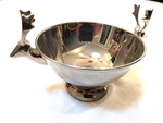 Crate & Barrel Small Christmas Reindeer Holiday Bowl Candy Dish 6" X 4"H. Fixed Price $17.84.
