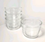 Vintage Pyrex 4 Oz Ramekin Custard Cups Set Of 5 Small Glass Bowls Taper Dishes. Fixed Price $19.50.