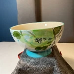 The Pioneer Woman Vintage Bloom 6" Turquoise Footed Soup/cereal Bowl Stoneware. Fixed Price $16.00.