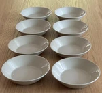 Set 8 Wedgwood Drabware Oatmeal Beige Fruit Dessert Sauce Bowls 5.25" Older Mark. Fixed Price $75.00.
